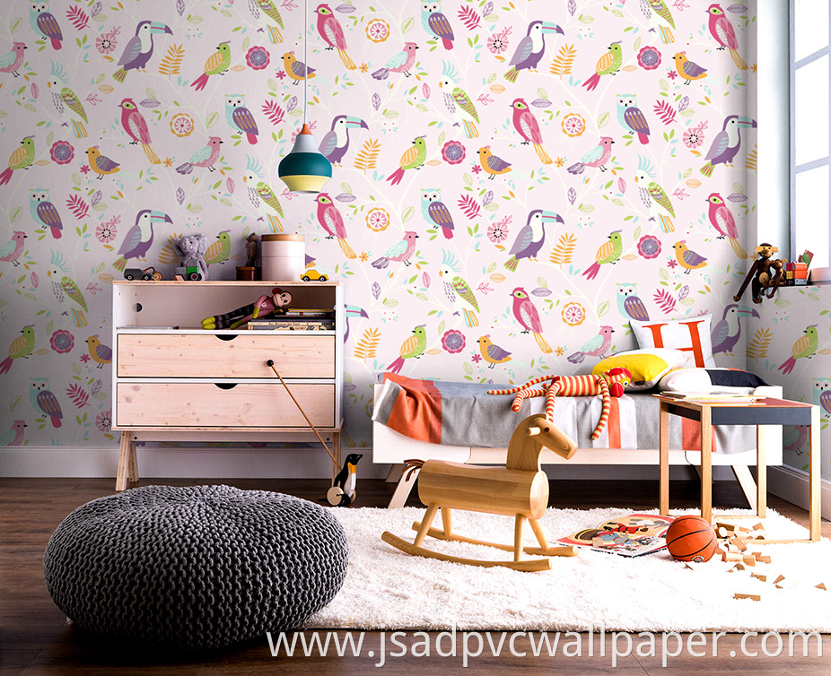 Moisture-proof and anti-fouling children's room wallpaper